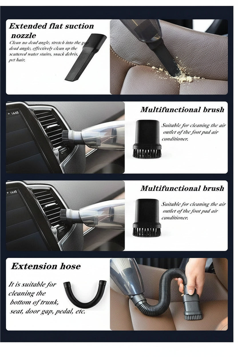 Car Cleaning Kit,Car Wash Kit,High Power Car Vacuum Car Interior Detailing Kit, with Microfiber Towels, Tire Brush, Wash Mitt,Sponge,Duster Brush Car Cleaning Tool